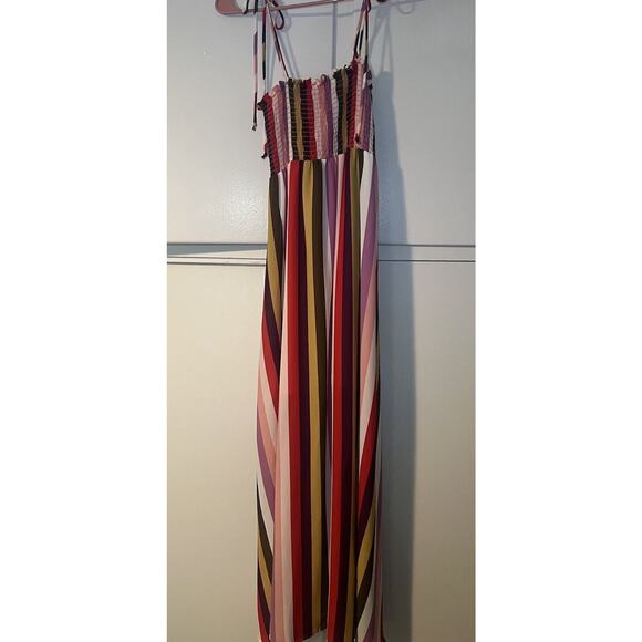 Altar'd State Multicolor Rainbow Striped Maxi Dress Size Medium - Picture 1 of 4